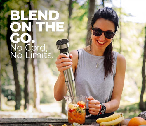Turelar Cordless Immersion Blender Handheld with Rechargeable Battery